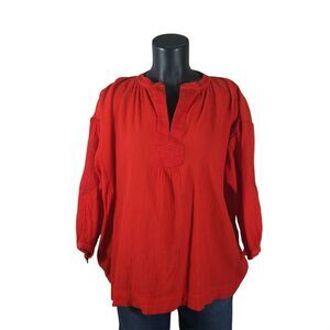 Madewell Peasant Blouse - XS - Red